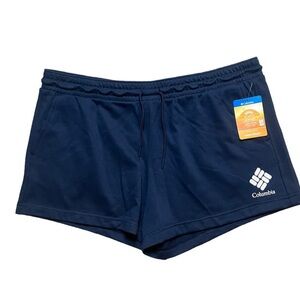 Columbia Trek Women’s Navy Blue French Terry Shorts with Pockets XL